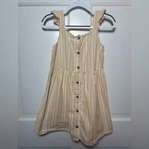 H&M Yellow and White Striped Kids Dress